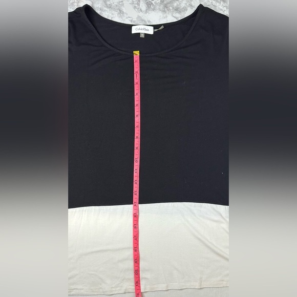 Calvin Klein Women Black White Colorblock Dolman - Picture 5 of 7